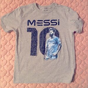 Gray Messi Graphic T-Shirt